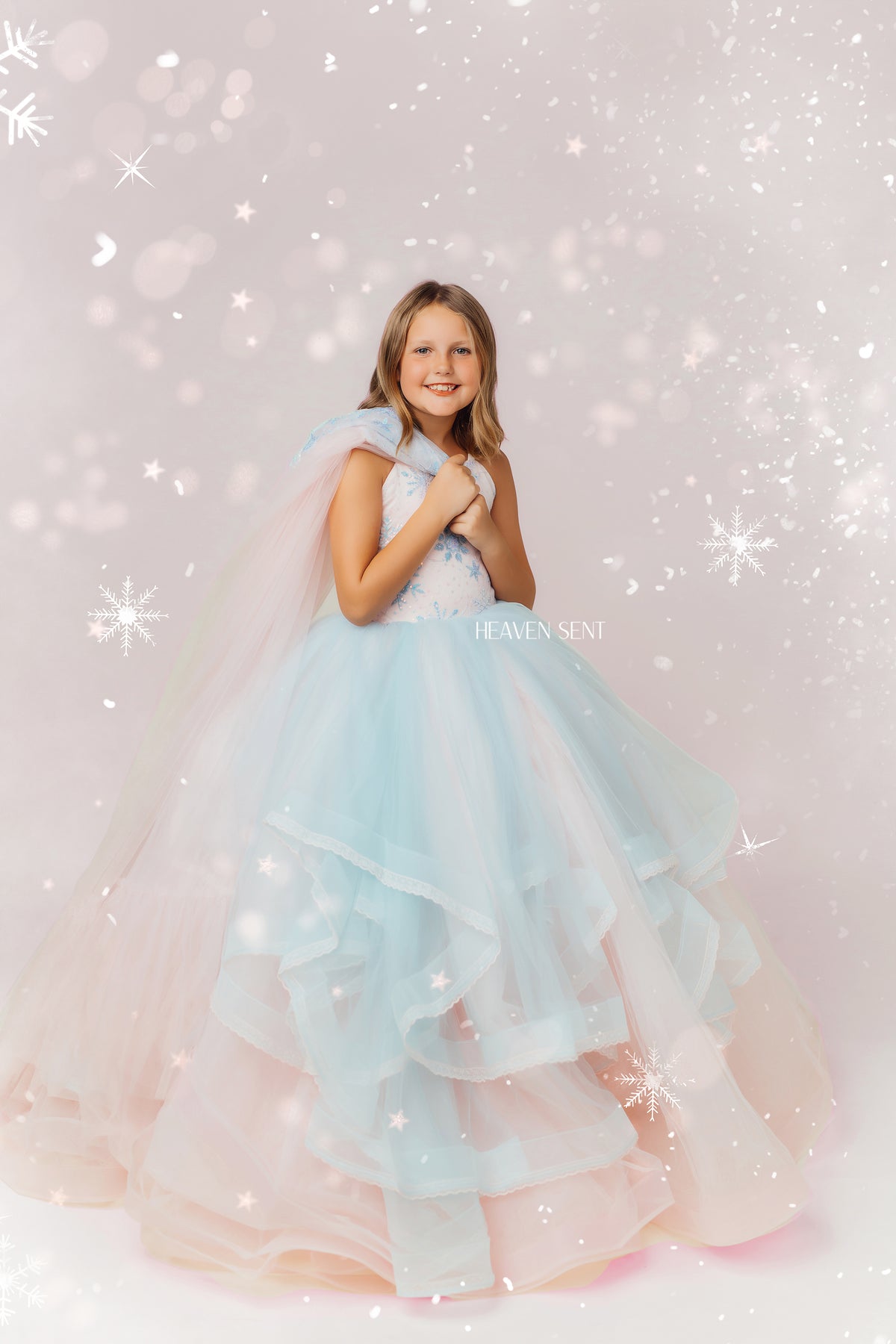 Elsa Fabric & Tulle Cape | Custom Color & Fabric Options