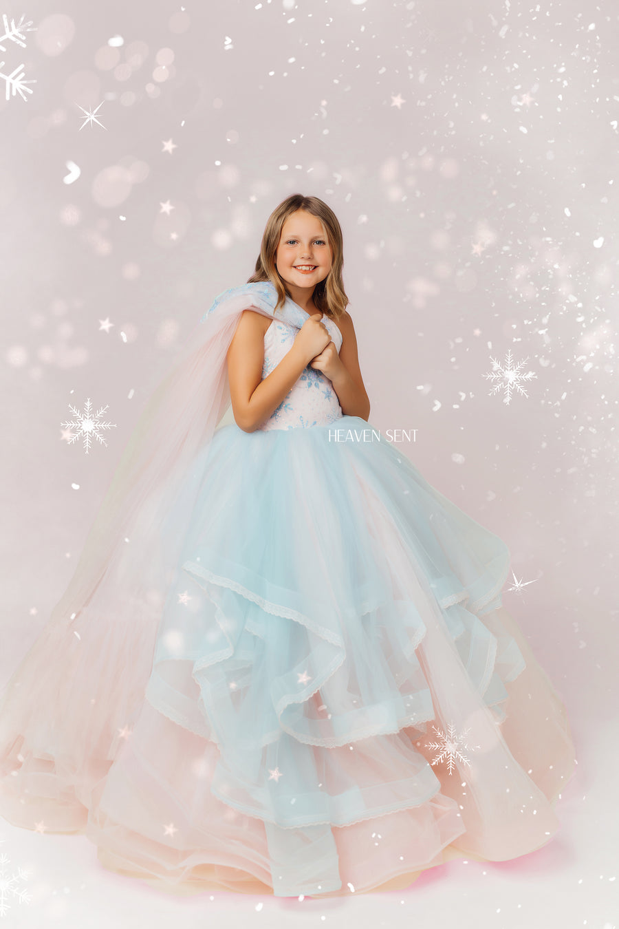 Elsa Floor-Length Cascade Dress | Choose Your Color & Fabric | Editorial Couture Gown for Special Occasions