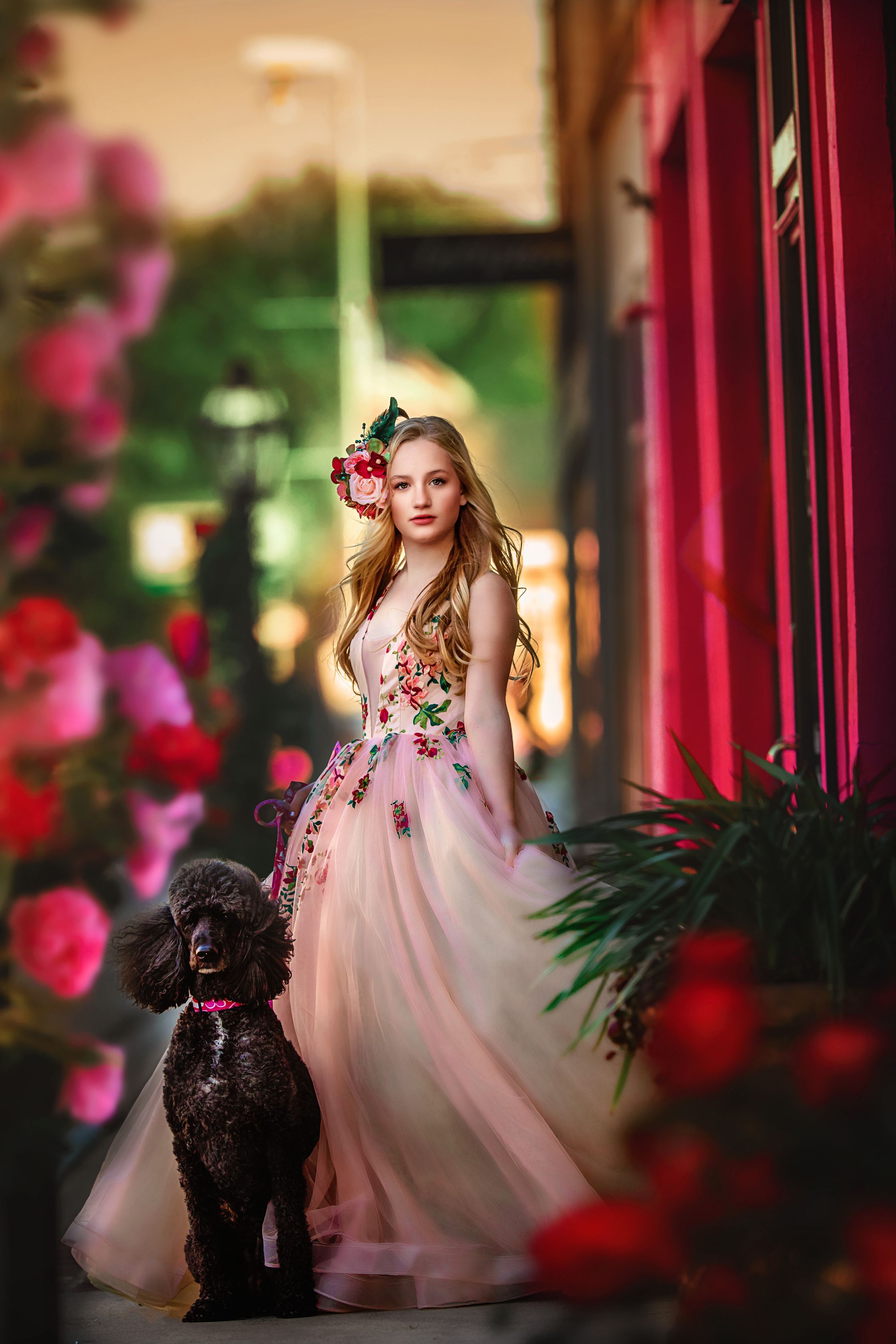 "Floral Sorbet" Floor long gown (Teen-Adult)