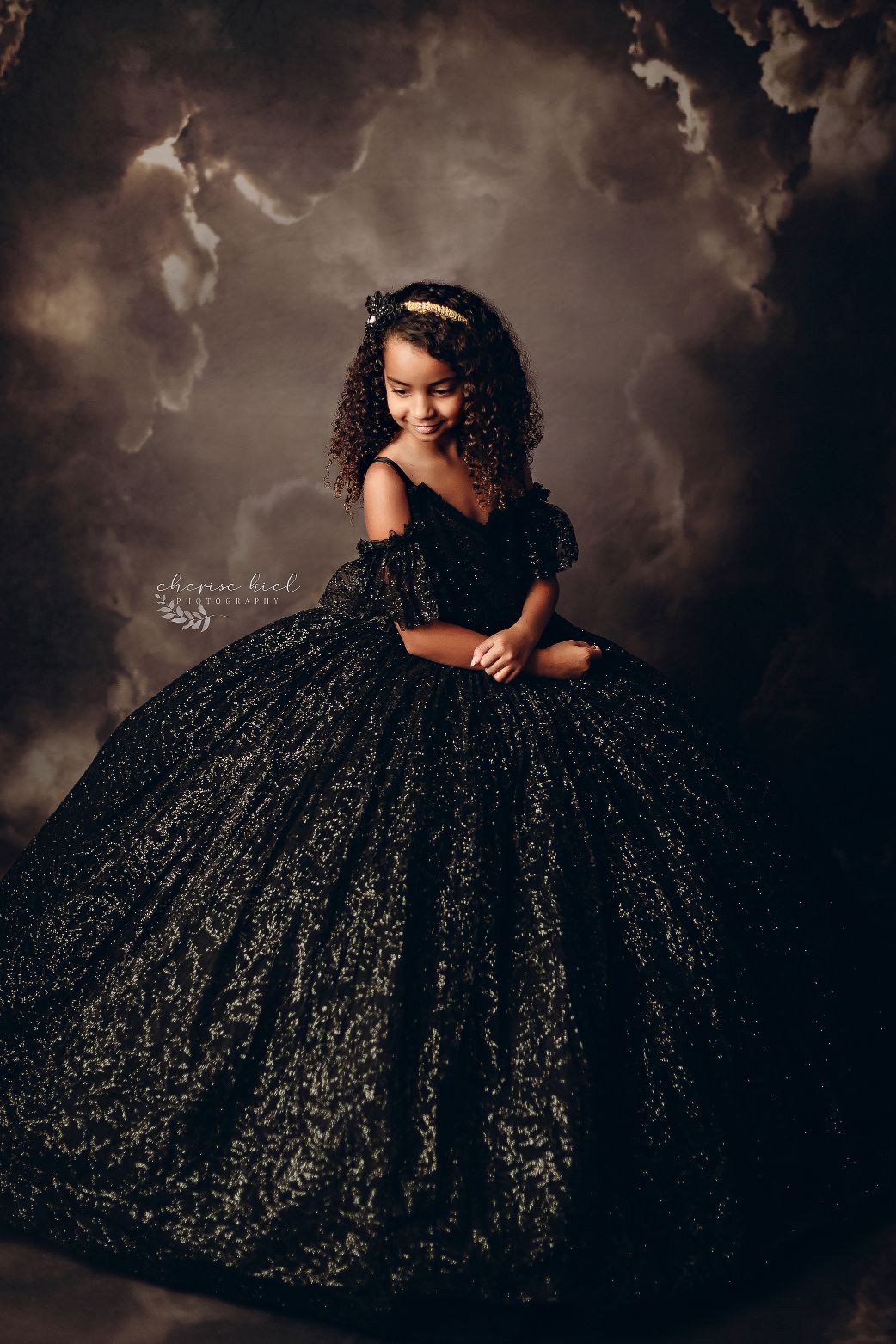 "Midnight  Asher" -  Floor Length Dress  -  Editorial Dress, Couture Gown, Special Occasio-n Dress