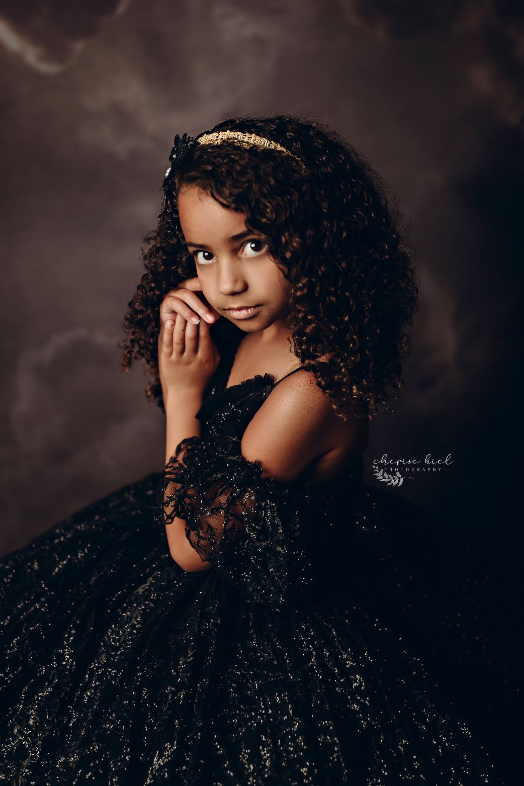 "Midnight  Asher" -  Floor Length Dress  -  Editorial Dress, Couture Gown, Special Occasio-n Dress