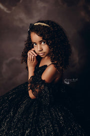 "Midnight  Asher" -  Floor Length Dress  -  Editorial Dress, Couture Gown, Special Occasio-n Dress