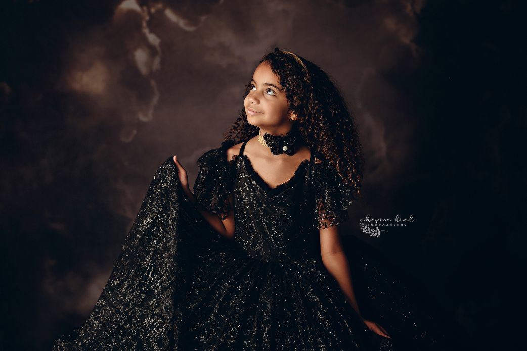"Midnight  Asher" -  Floor Length Dress  -  Editorial Dress, Couture Gown, Special Occasio-n Dress