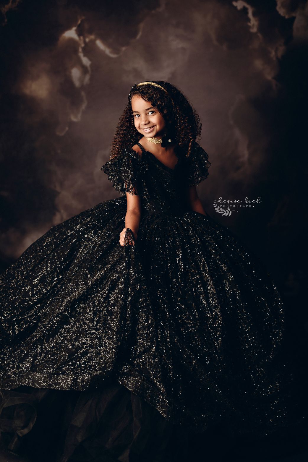 "Midnight  Asher" -  Floor Length Dress  -  Editorial Dress, Couture Gown, Special Occasio-n Dress