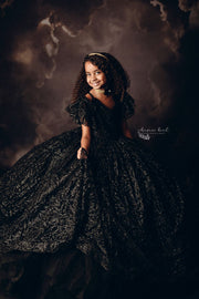 "Midnight  Asher" -  Floor Length Dress  -  Editorial Dress, Couture Gown, Special Occasio-n Dress