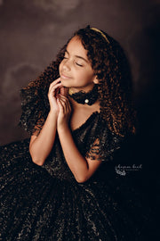 "Midnight  Asher" -  Floor Length Dress  -  Editorial Dress, Couture Gown, Special Occasio-n Dress