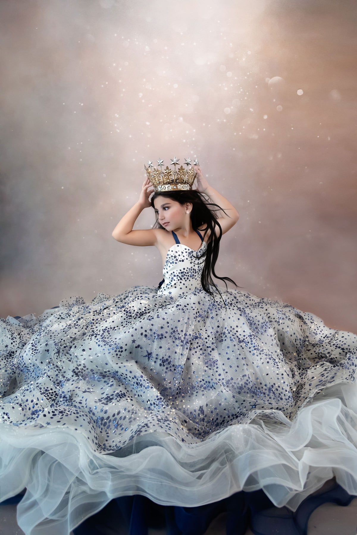 Starry Eyes Couture Gown-custom color options - GORGEOUS SPECIAL OCCASION OR PHOTO SHOOT DRESS