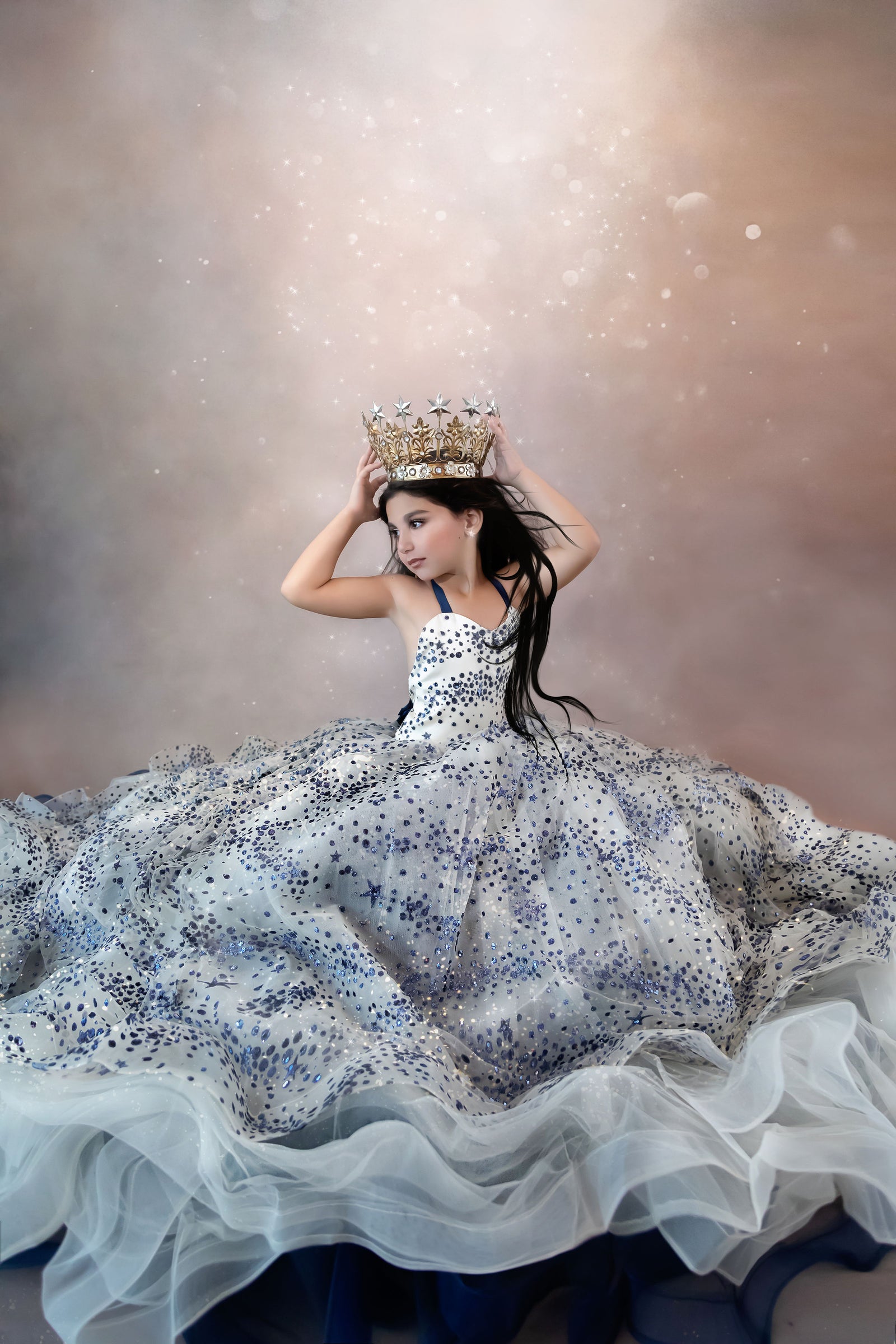 Starry Eyes Couture Gown-custom color options - GORGEOUS SPECIAL OCCASION OR PHOTO SHOOT DRESS