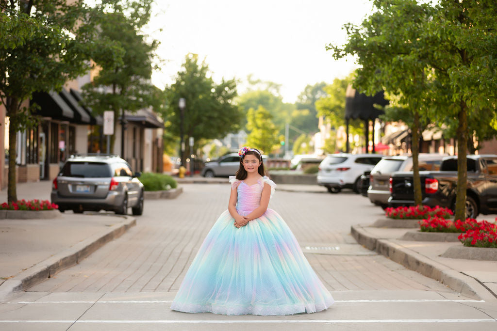 "Ombre Lilac Dream" Floor Length Dress (7 Year-Petite 8 Year)