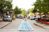 Euc "Ombre Lilac Dream" Floor Length Dress (7 Year-Petite 8 Year)