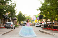 Euc "Ombre Lilac Dream" Floor Length Dress (7 Year-Petite 8 Year)