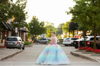 Euc "Ombre Lilac Dream" Floor Length Dress (7 Year-Petite 8 Year)