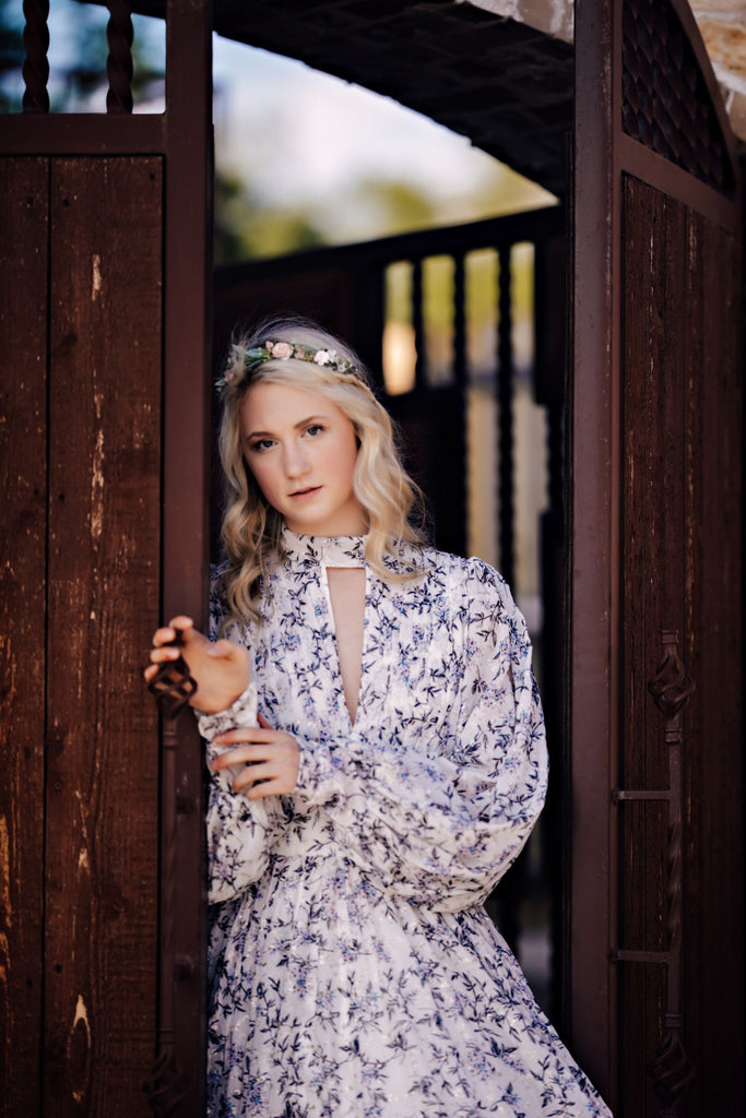Ashley  -Beautiful chiffon floral  gown - (TEEN-ADULT)