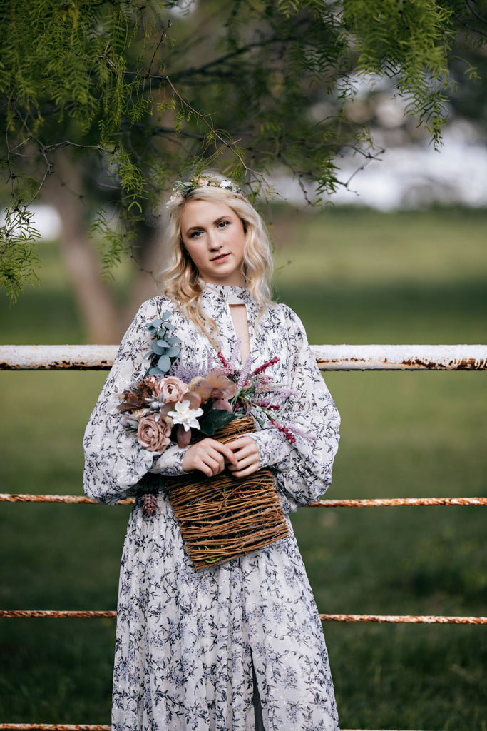 Ashley  -Beautiful chiffon floral  gown - (TEEN-ADULT)