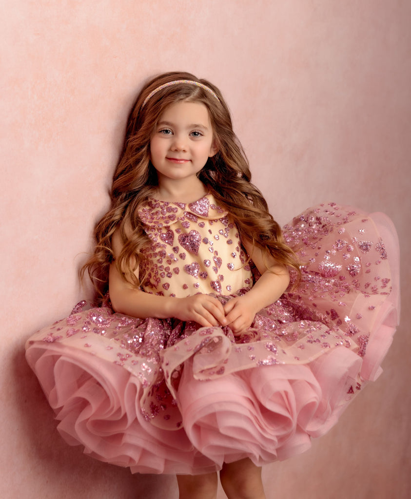 Retired rental euc Glittering Sweetheart  Petal Length Gown ( 3 Year - Petite 5 Year)