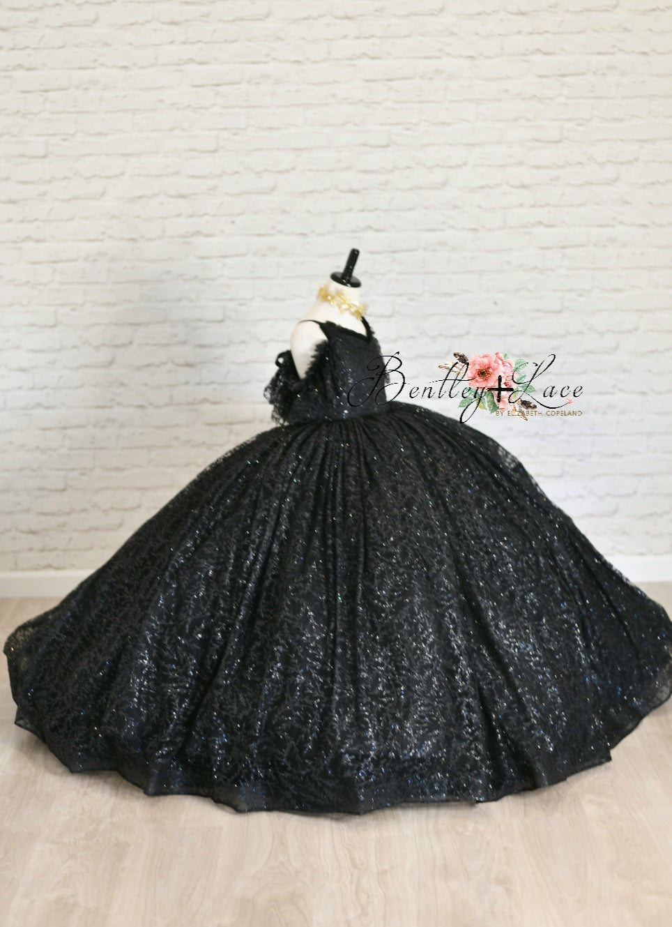 "Midnight  Asher" -  Floor Length Dress  -  Editorial Dress, Couture Gown, Special Occasio-n Dress