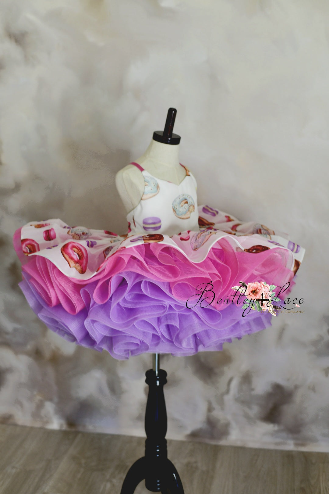 Petal "Donut Party" Petal Length Dress shades of Pink & purple (4 Year-Petite 5 Year)