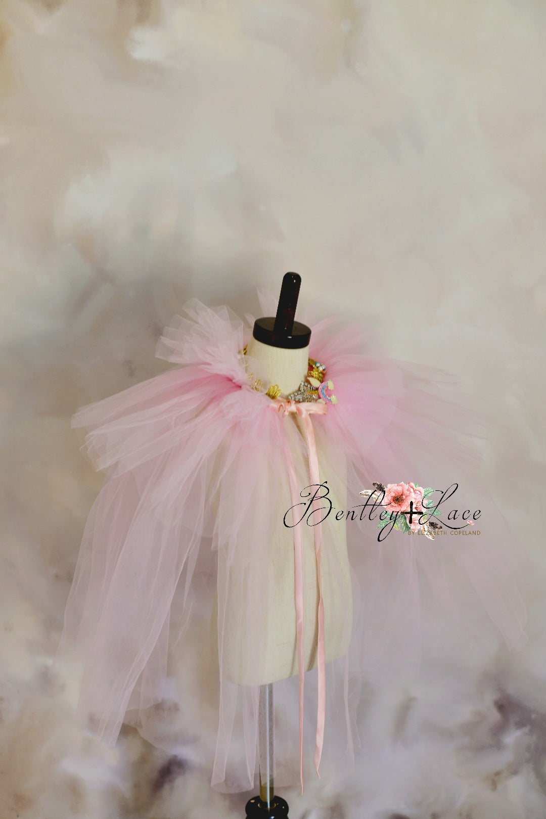 Pink tulle Puff Cape