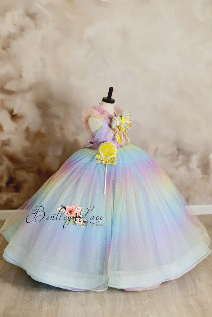 "Ombre Rainbow Dream" Floor Length Dress (5 Year-Petite 6 Year)
