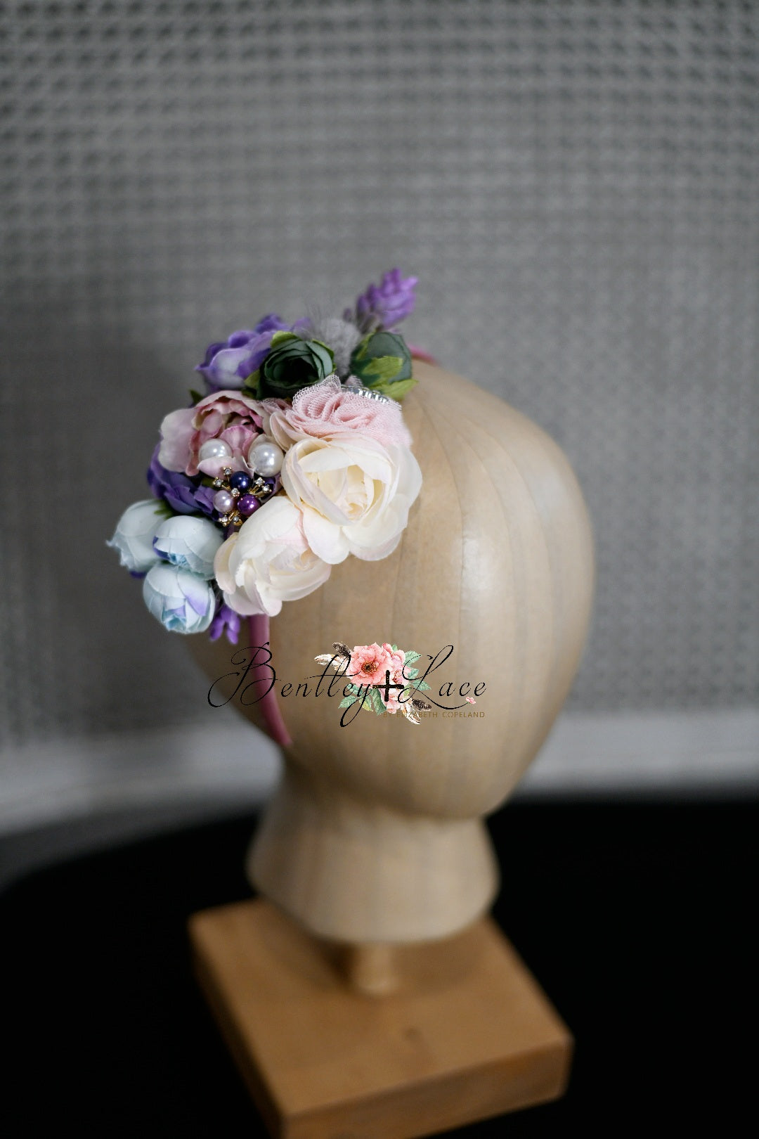 Purple floral burst headband