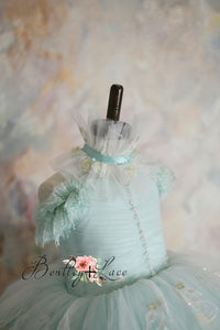 retired rental euc "Swan Dreams" - Pleated Bodice- Petal Length Dress  - ( 5 Year - Petite 6 Year)