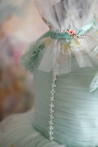 retired rental euc "Swan Dreams" - Pleated Bodice- Petal Length Dress  - ( 5 Year - Petite 6 Year)