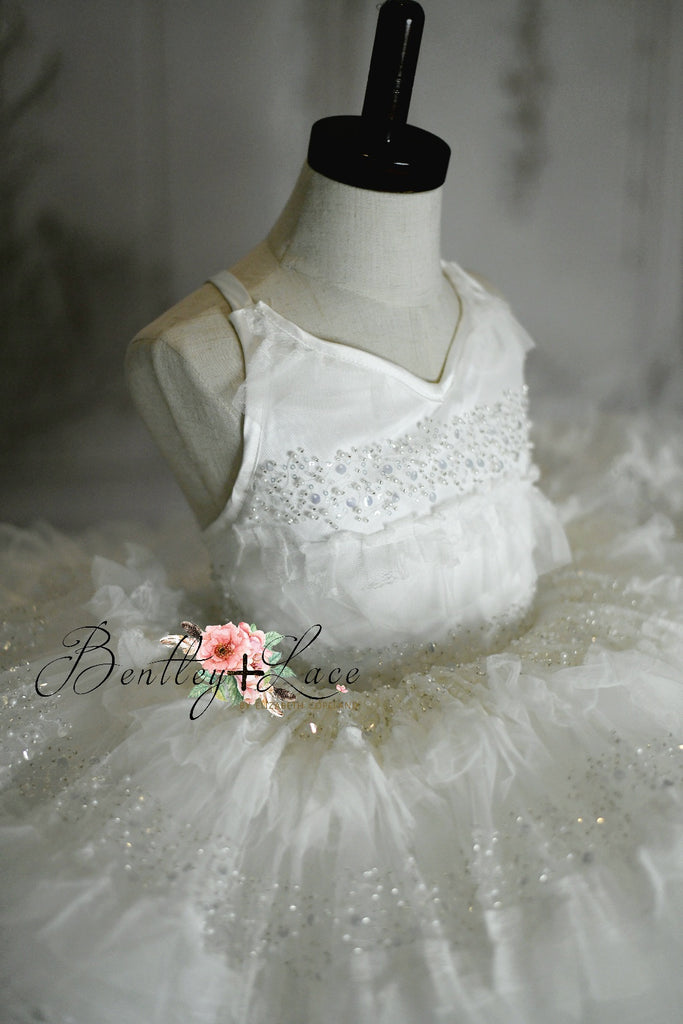 "Dove" -Petal Length Dress ( 4 Year - Petite 5 Year)