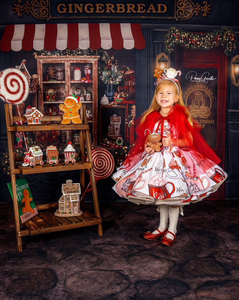 "Cocoa Sweetheart" -Petal Length Dress ( 3 Year - Petite 4 Year)