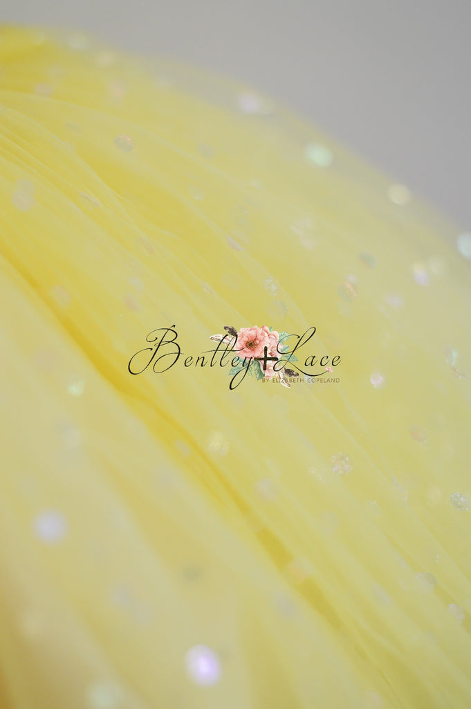 Petal Yellow Confetti- Short Length Dress (3 Year-Petite 6 Year)