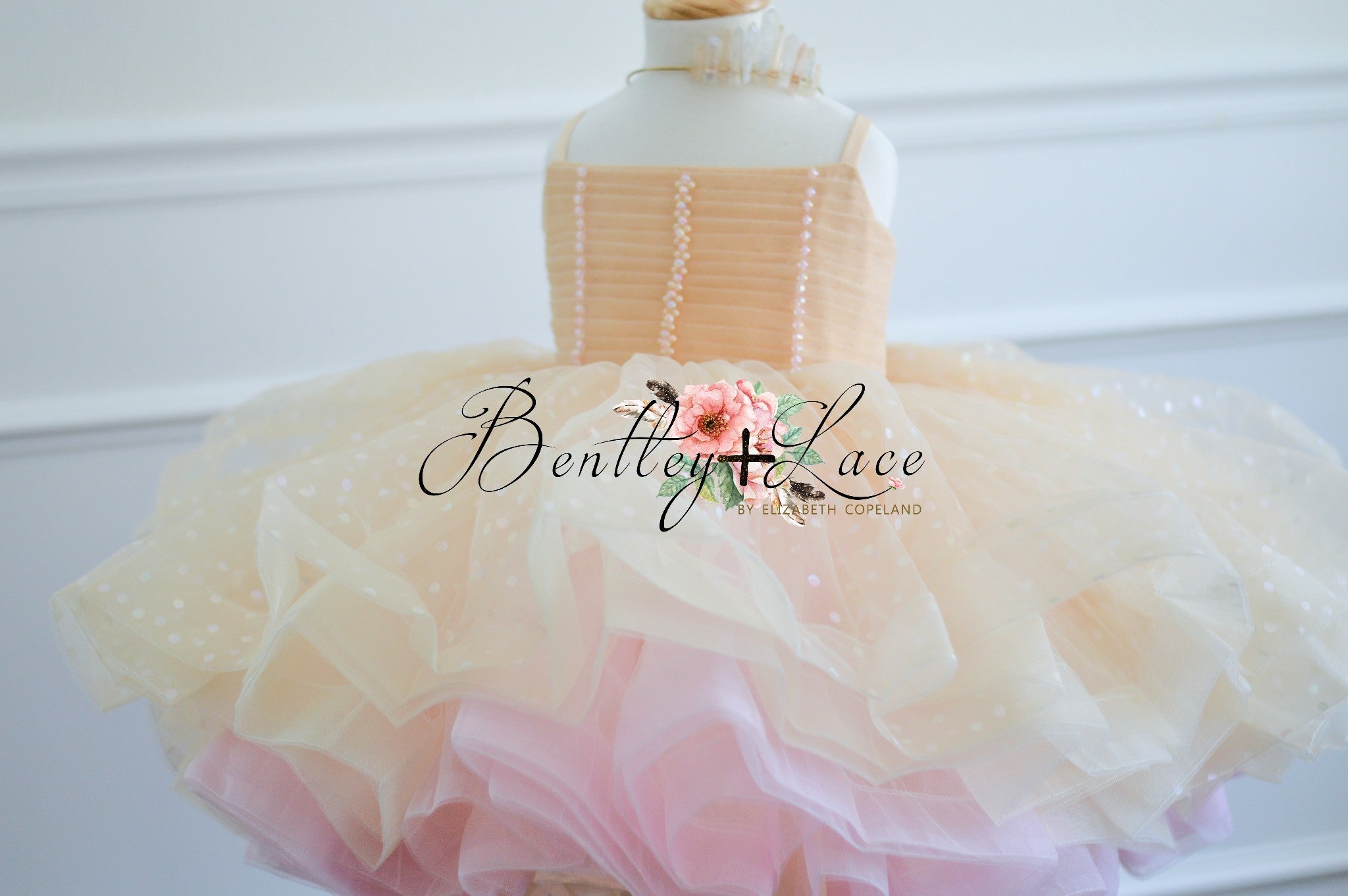 Petal Champagne Confetti- Short Length Dress (2 Year-Petite 5 Year)