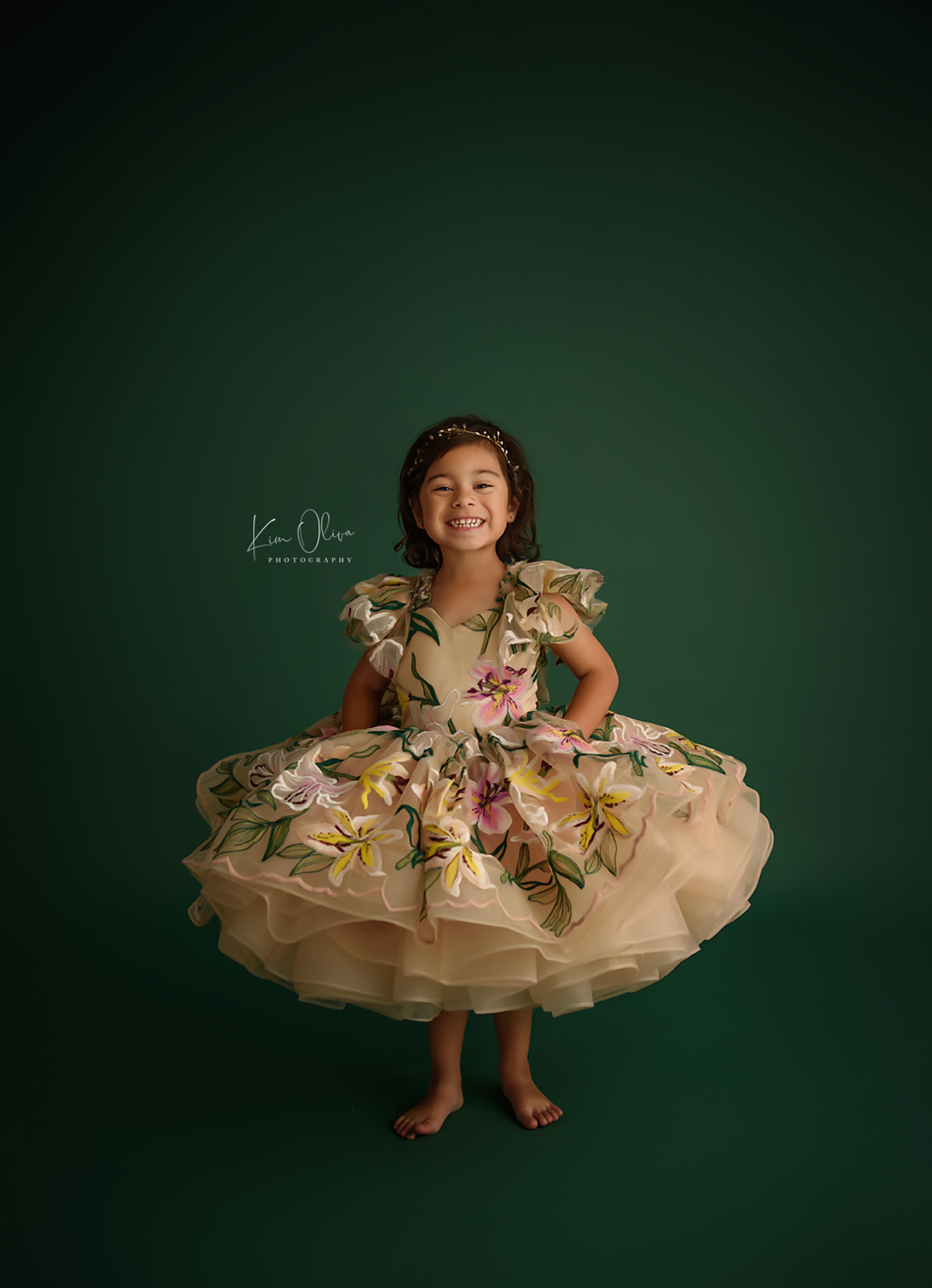 "Lillyann" -  Petal Short Length Dress (4 Year - 5 Year)