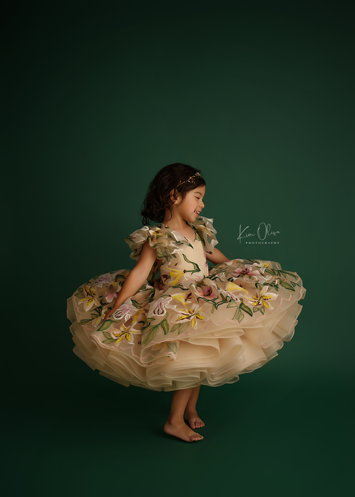 "Lillyann" -  Petal Short Length Dress (4 Year - 5 Year)