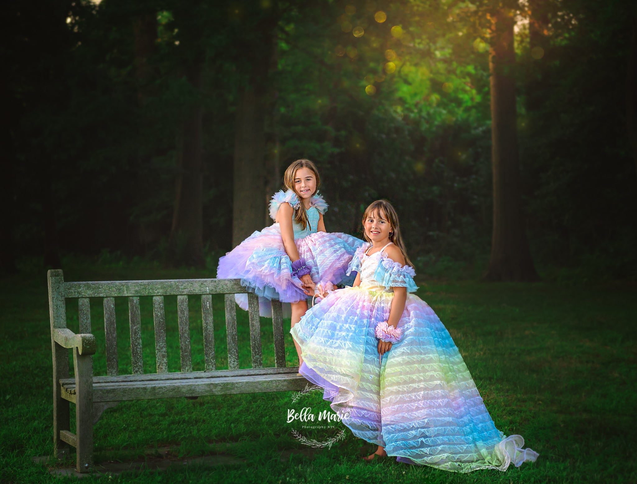 LEILA "Ruffled Rainbow" -   Petal Dress ( 6 Year - Petite 7 Year)