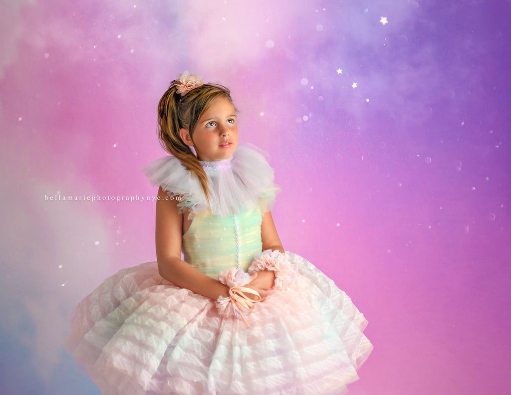LEILA "Ruffled Rainbow" -   Petal Dress ( 6 Year - Petite 7 Year)