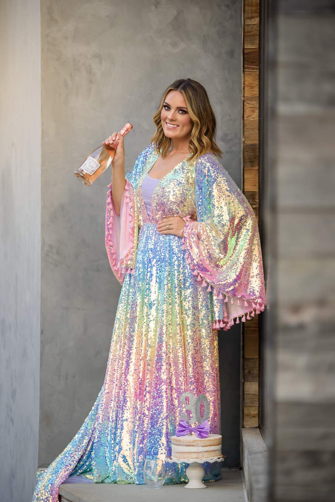 Rainbow Disco Beautiful boho inspired gown TEEN ADULT Maternity f