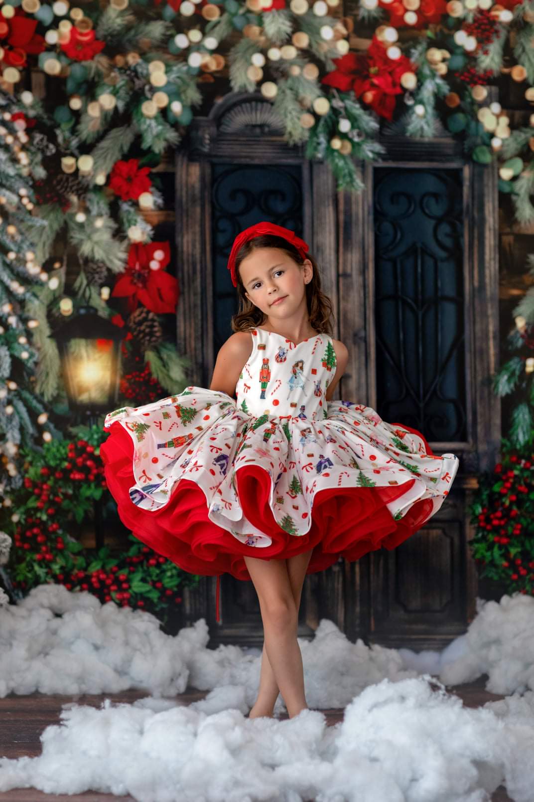 Retired rental  euc Baby couture rental dress: "Nutcracker Dreams" -Petal Length Dress ( 4 Year - Petite 5 Year)