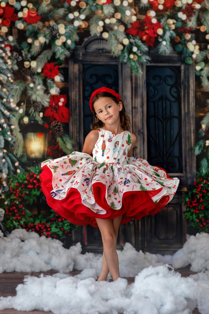 Baby couture rental dress: "Nutcracker Dreams" -Petal Length Dress ( 4 Year - Petite 5 Year)