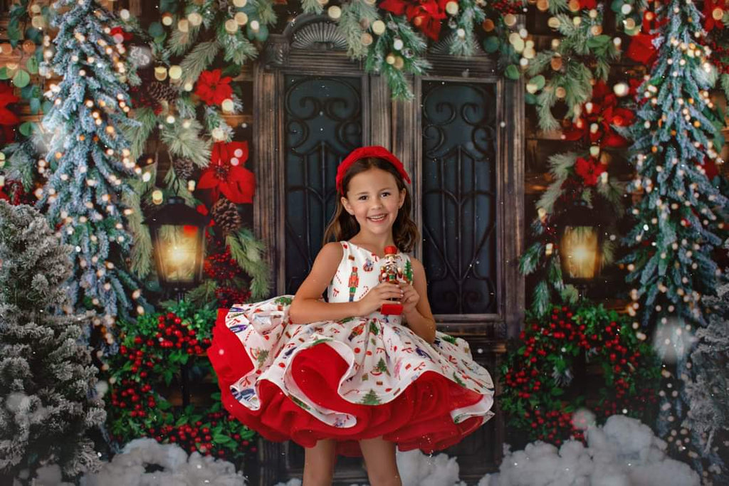 Baby couture rental dress: "Nutcracker Dreams" -Petal Length Dress ( 4 Year - Petite 5 Year)