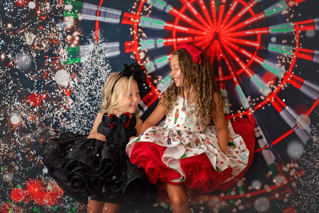 Baby couture rental dress: "Nutcracker Dreams" -Petal Length Dress ( 4 Year - Petite 5 Year)