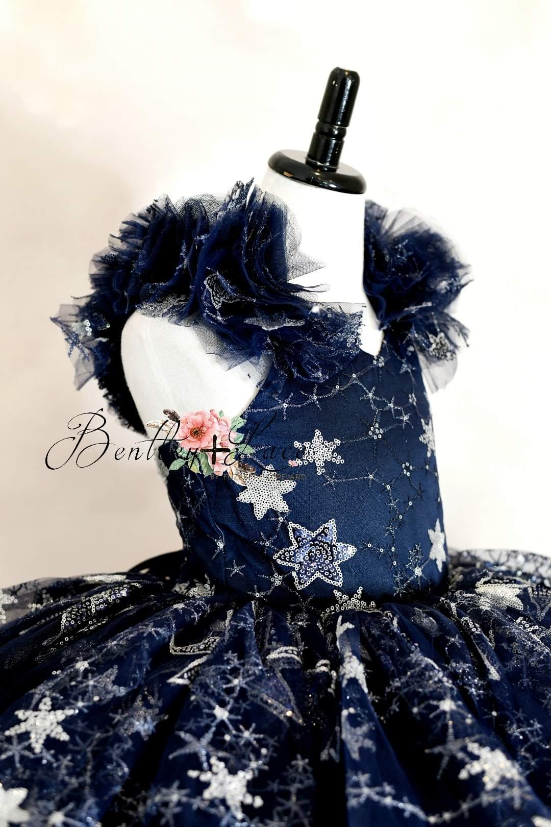 Navy blue christmas hot sale dress girl