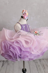 retired rental euc Lavender Butterfly Confetti - Petal  Length Dress (3 Year-Petite 5 Year)