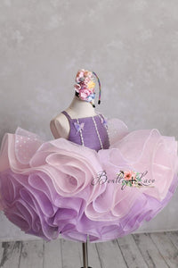 retired rental euc Lavender Butterfly Confetti - Petal  Length Dress (3 Year-Petite 5 Year)