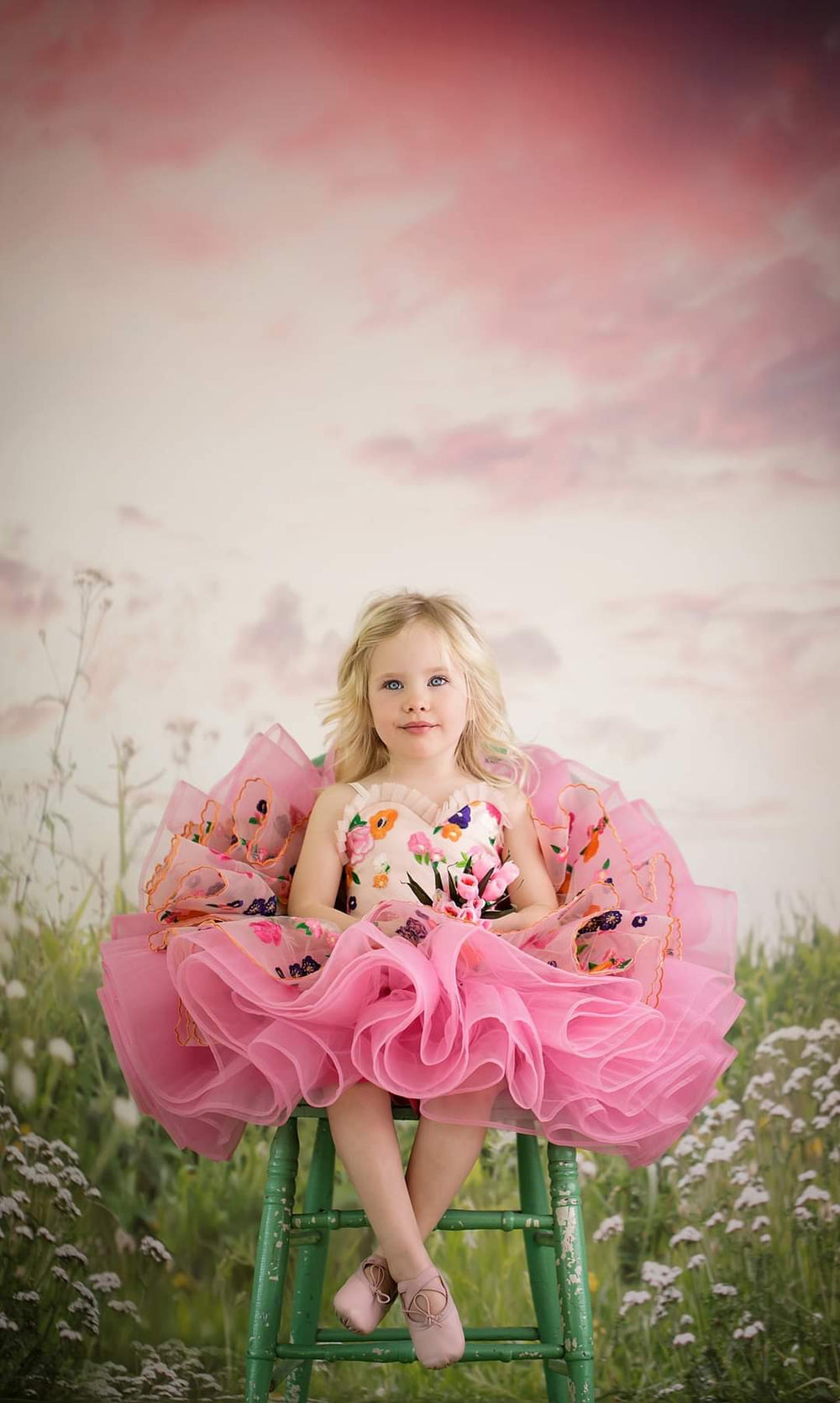 pink enchanted dress Andrea & Leo A1142 - Enchanted Floral Prom Gown