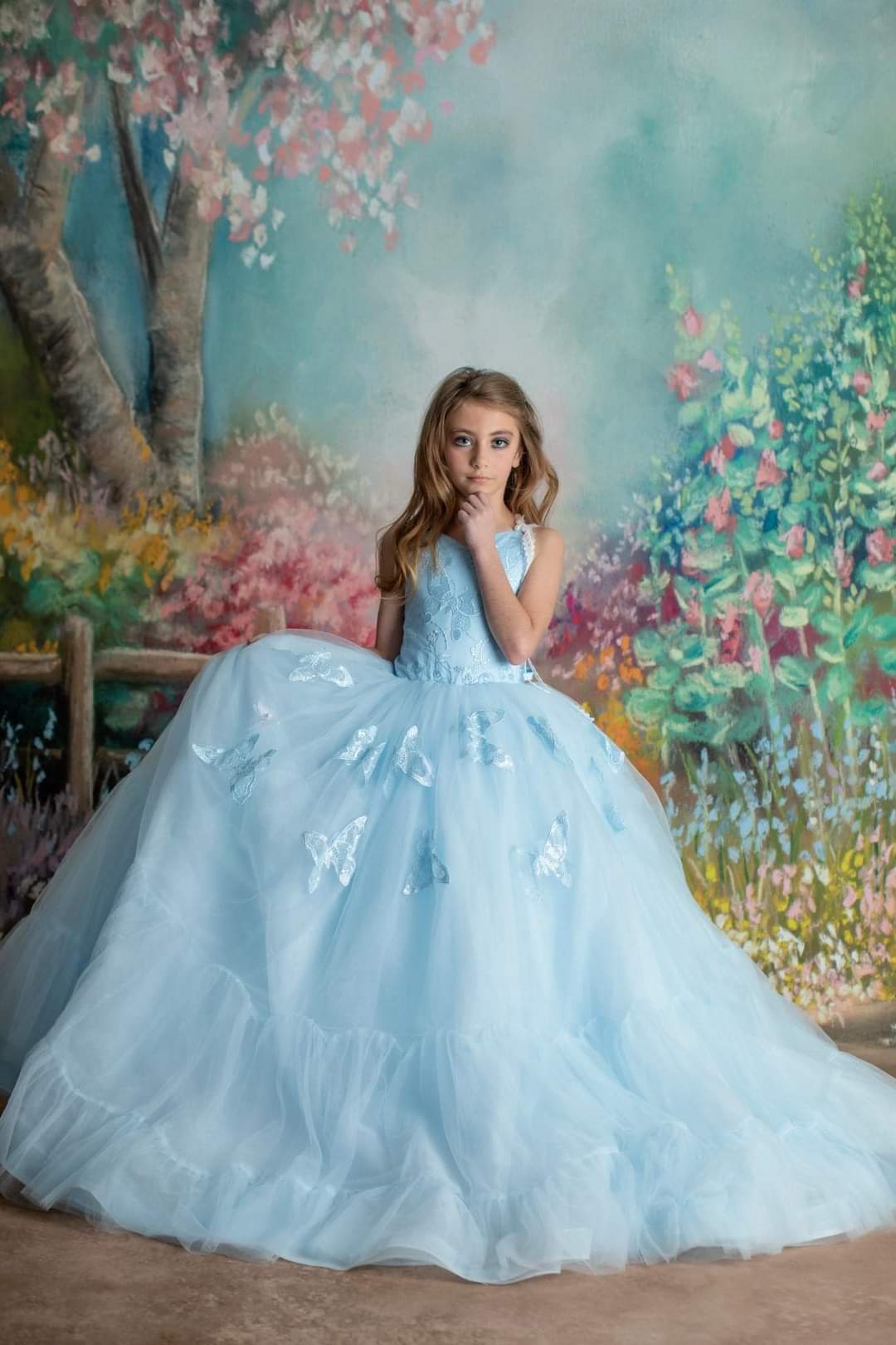 Buy Ywoow 13-14 Years Old Children's Gauze Princess Wedding Dress lace  Beaded Tail Dress Puff Dress Skirt Sky Blue at Amazon.in