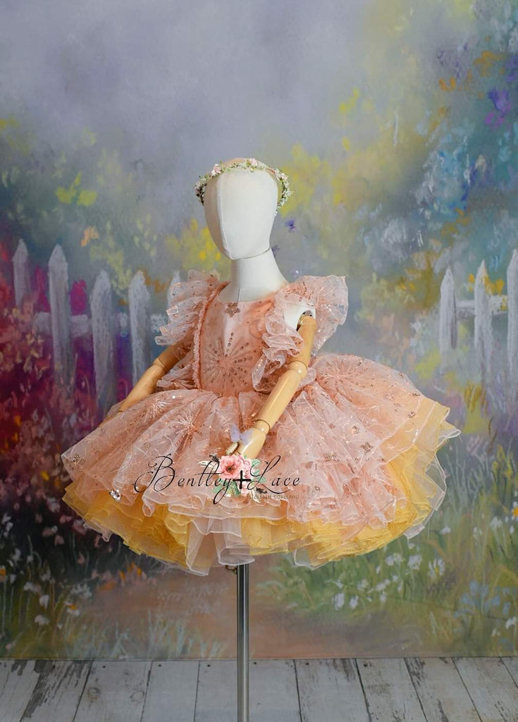 "Star Dazzle" Vintage Petal Short Length Dress ( 5 Year - Petite 6 Year)