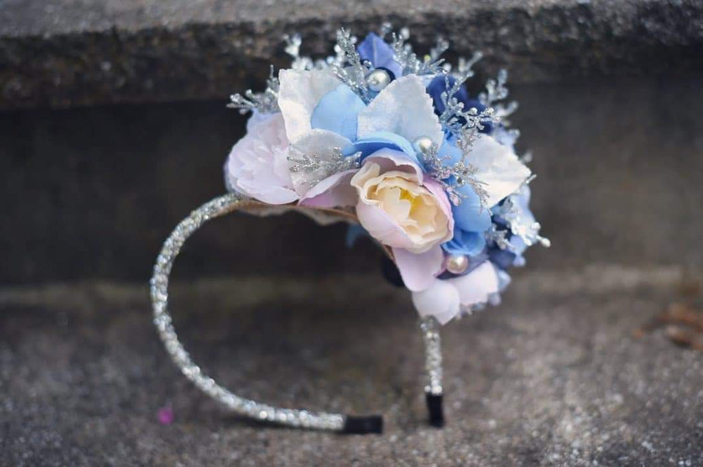 Blue blooms Headband