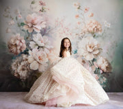 Jardin De Fleurs- floor length  Editorial Dress, Couture Gown, Special Occasion Dress