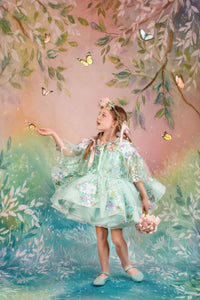 RETIRED RENTAL EUC  will come with CAPE - Brynn "Gardenia" -  Petal Length Dress ( 4 Year - Petite 5 Year)