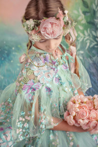 RETIRED RENTAL EUC  will come with CAPE - Brynn "Gardenia" -  Petal Length Dress ( 4 Year - Petite 5 Year)