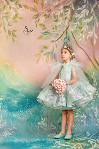 RETIRED RENTAL EUC  will come with CAPE - Brynn "Gardenia" -  Petal Length Dress ( 4 Year - Petite 5 Year)